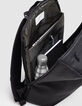 Schwarzer Nylon-Rucksack mit Wax-Effekt f&uuml;r Herren-4