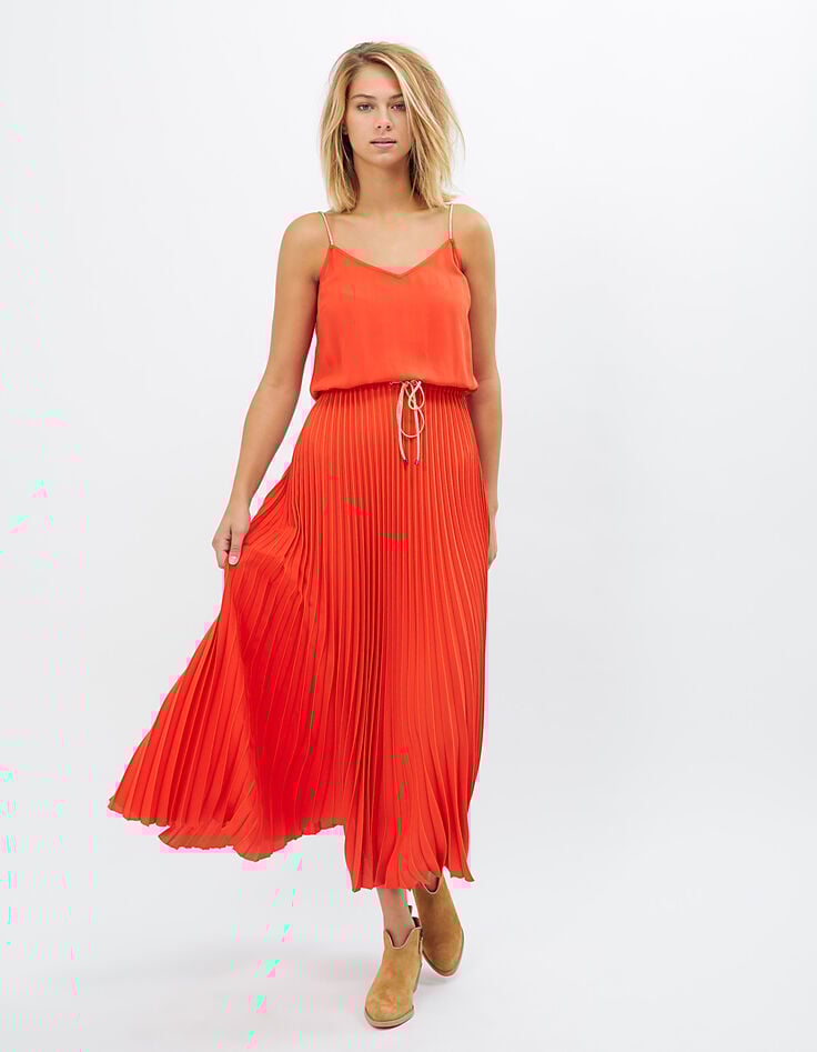 Robe longue pavot plissée I.Code-6 Robe longue pavot plissée I.Code-6