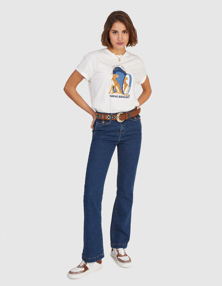 Camiseta diseño doble leopardo y mensaje I.Code  - I.CODE