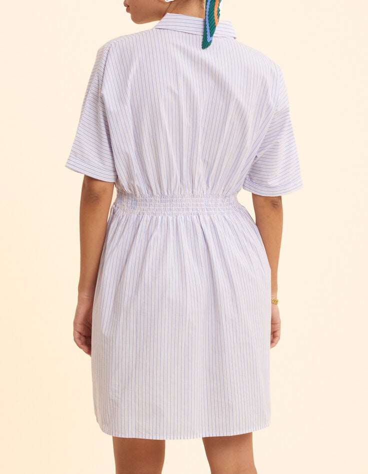 Witte hemdjurk cropped strepenmotief I.Code-3