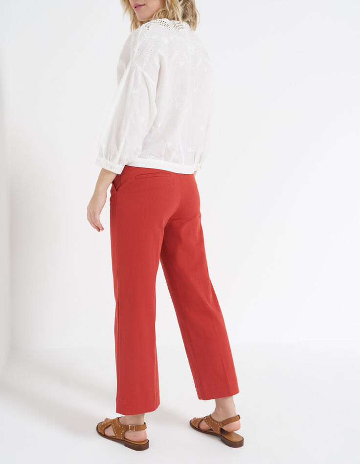 Pantalon large terracotta plissé I.Code-2 Pantalon large terracotta plissé I.Code-2