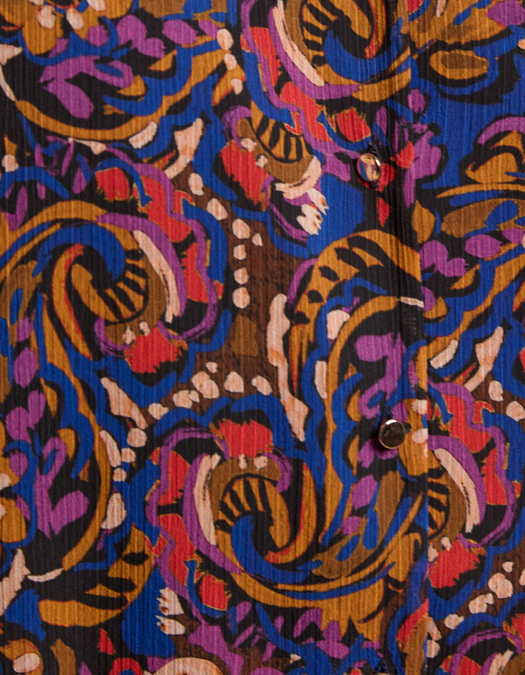 Camel jurk veelkleurige kasjmierprint I.Code-9