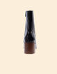 I.Code black patent leather heeled boots-3