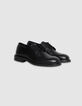 Schwarzes Leder Derbies Herren-5