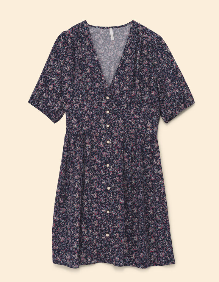 Robe marine imprimé floral rock I.Code-7