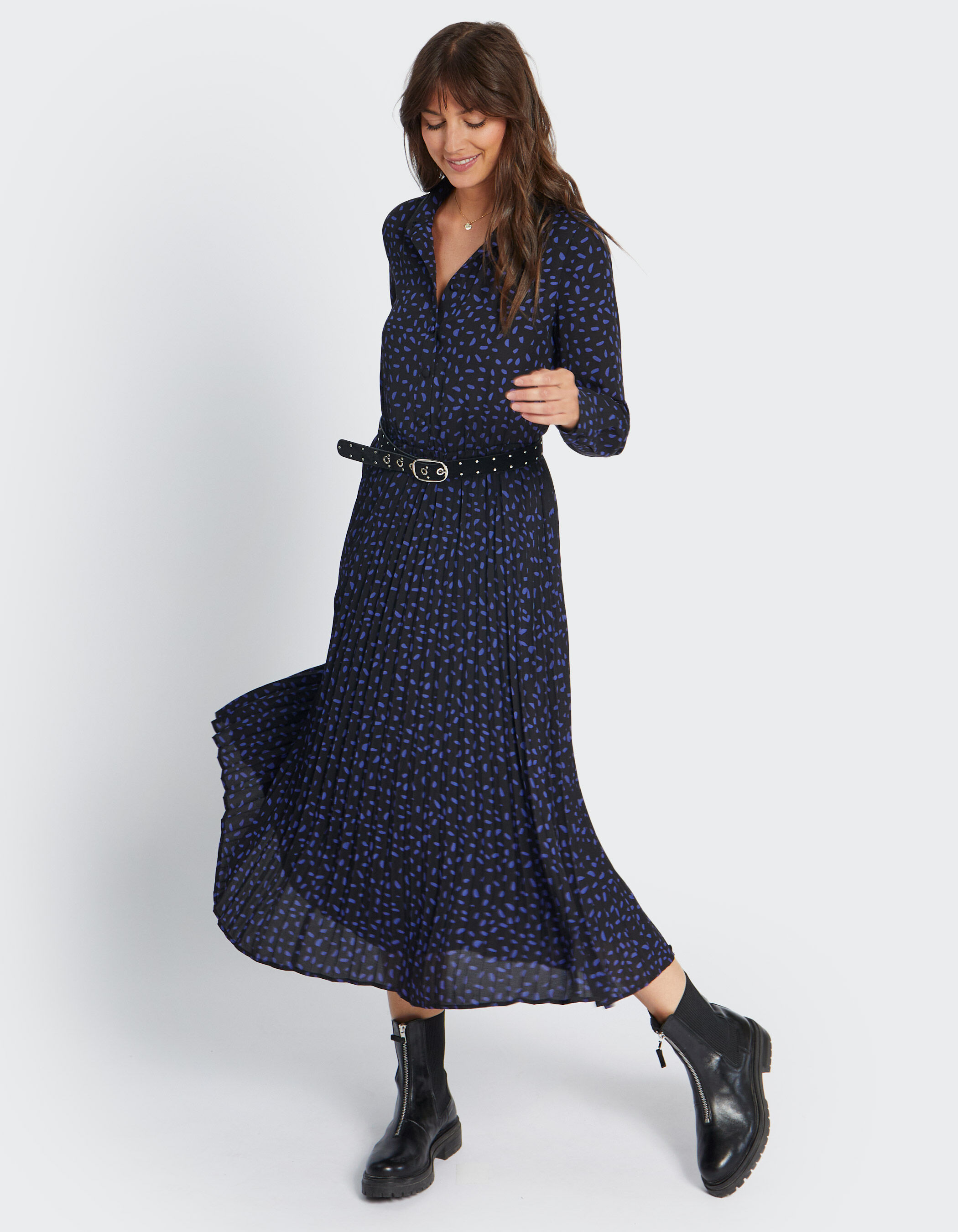 Robe new arrivals plissee noire