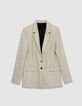 Chaqueta de traje beige para Mujer-6