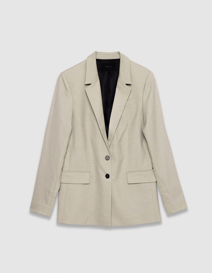 Chaqueta de traje beige para Mujer-6