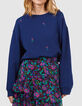 Marine sweater borduursel bloemen I.Code -1