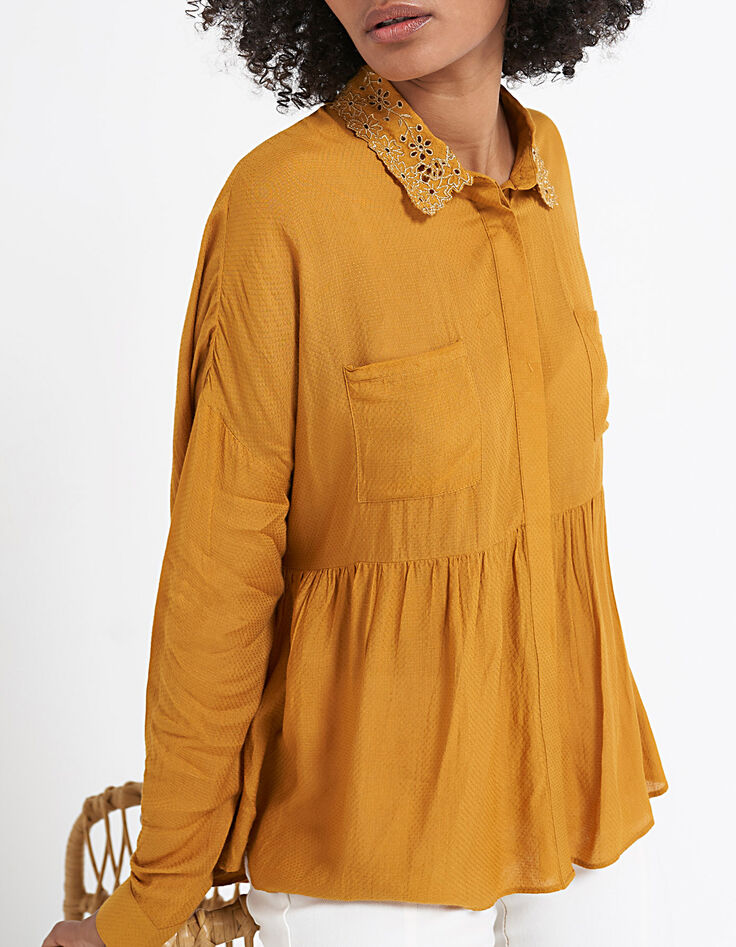 Chemise mélèze jacquard à col brodé I.Code-2