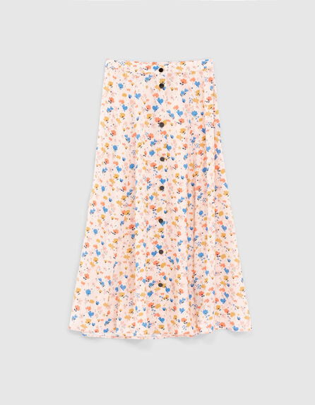I.Code flower print midi skirt