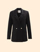 Veste de costume noire boutonnage croisé I.Code-7