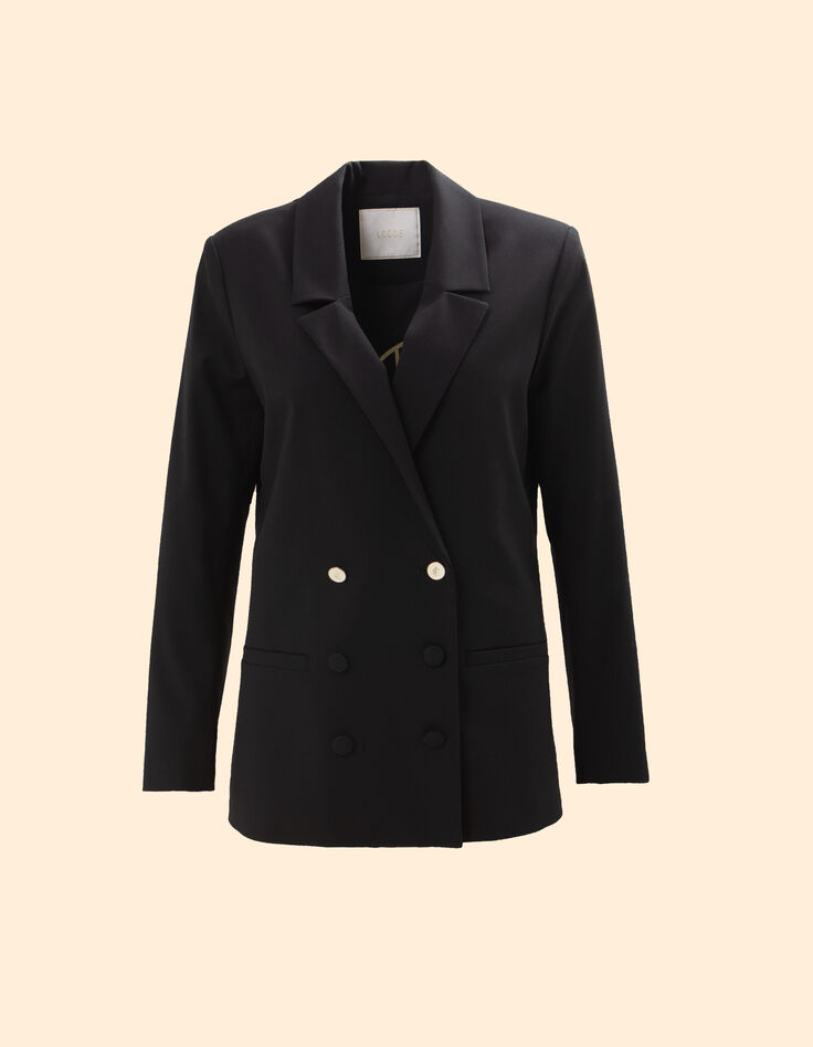 Veste de costume noire boutonnage croisé I.Code-7