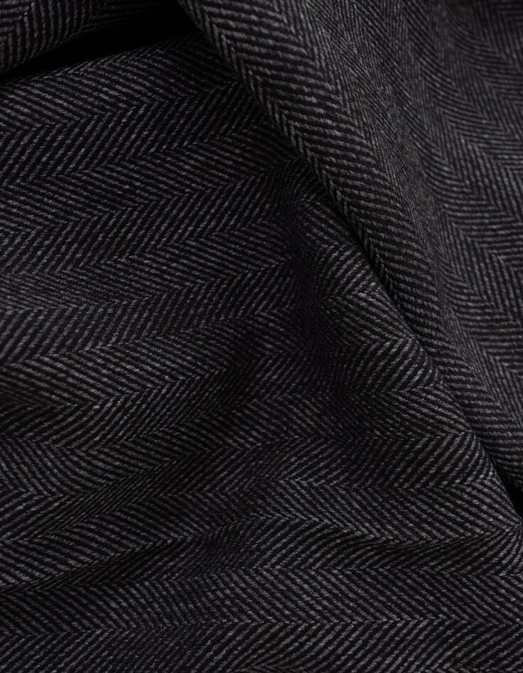 Pantalon de tailleur noir motif chevrons I.Code-7 Pantalon de tailleur noir motif chevrons I.Code-7