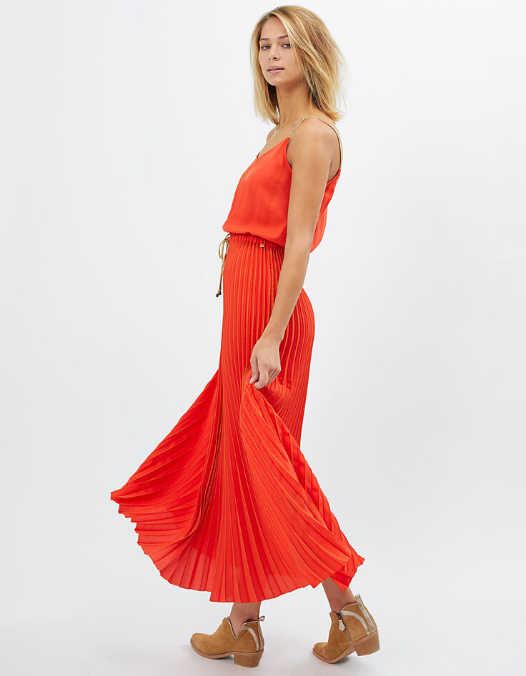 Robe longue pavot plissée I.Code-5 Robe longue pavot plissée I.Code-5