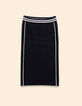 I.Code black knit sporty pencil skirt-5