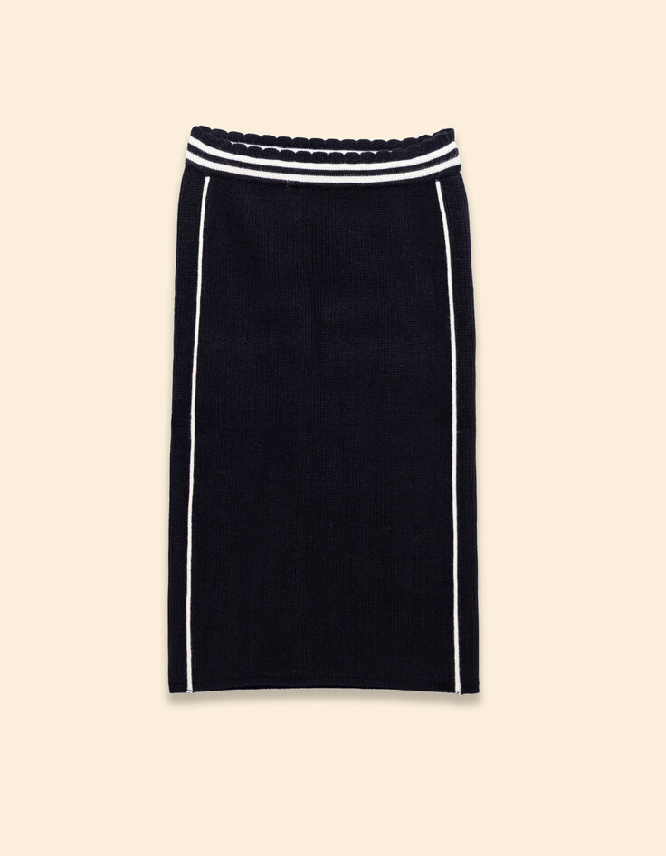 I.Code black knit sporty pencil skirt-5 I.Code black knit sporty pencil skirt-5
