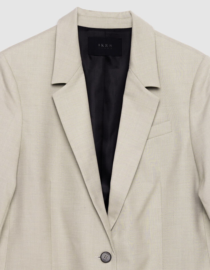 Chaqueta de traje beige para Mujer-7