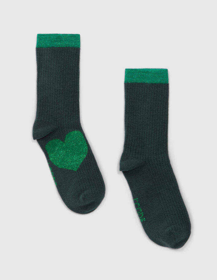 I.Code glittery green socks - I.CODE