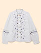 Camisa blanco roto bordados flores I.Code-9