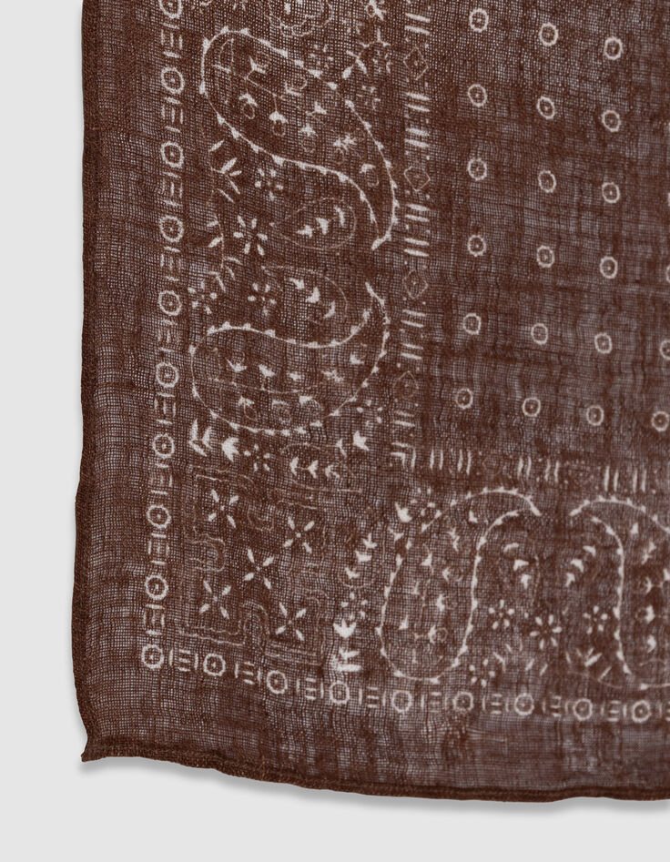 Quadratischer brauner Bandana-Schal Herren-2