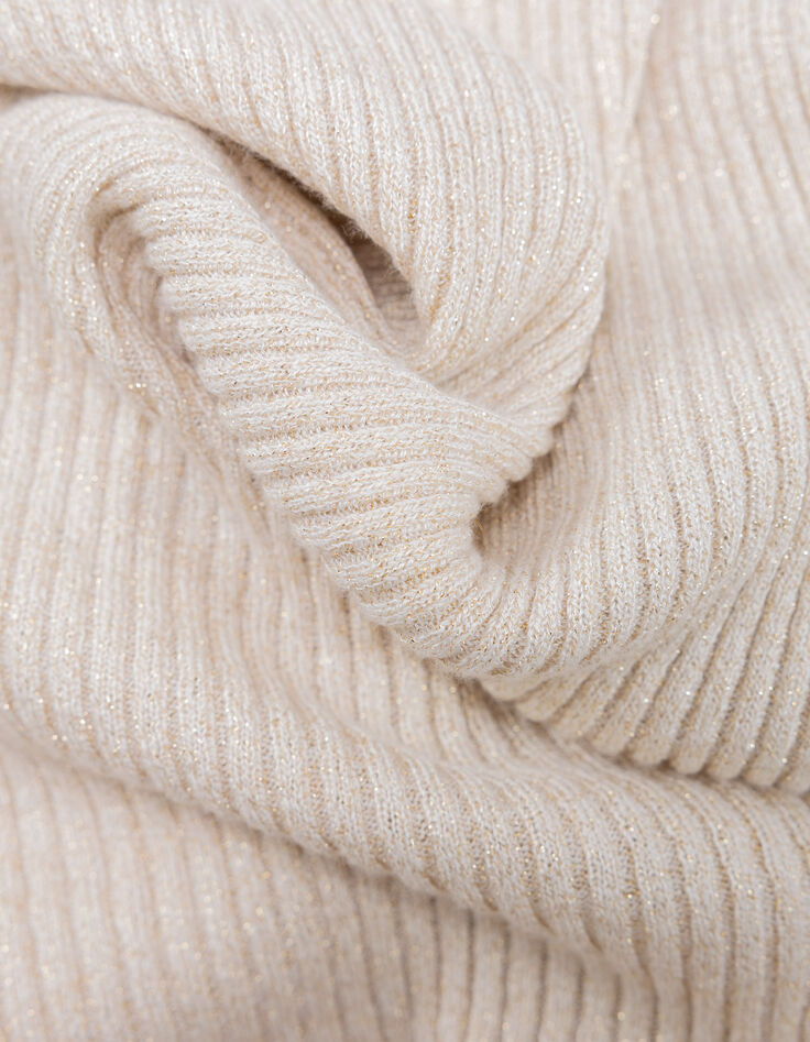 Gold lurex rib knit sweater I.Code-8