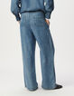 Blaue Damenjogpant mit Gummizug am Bund DANA-4