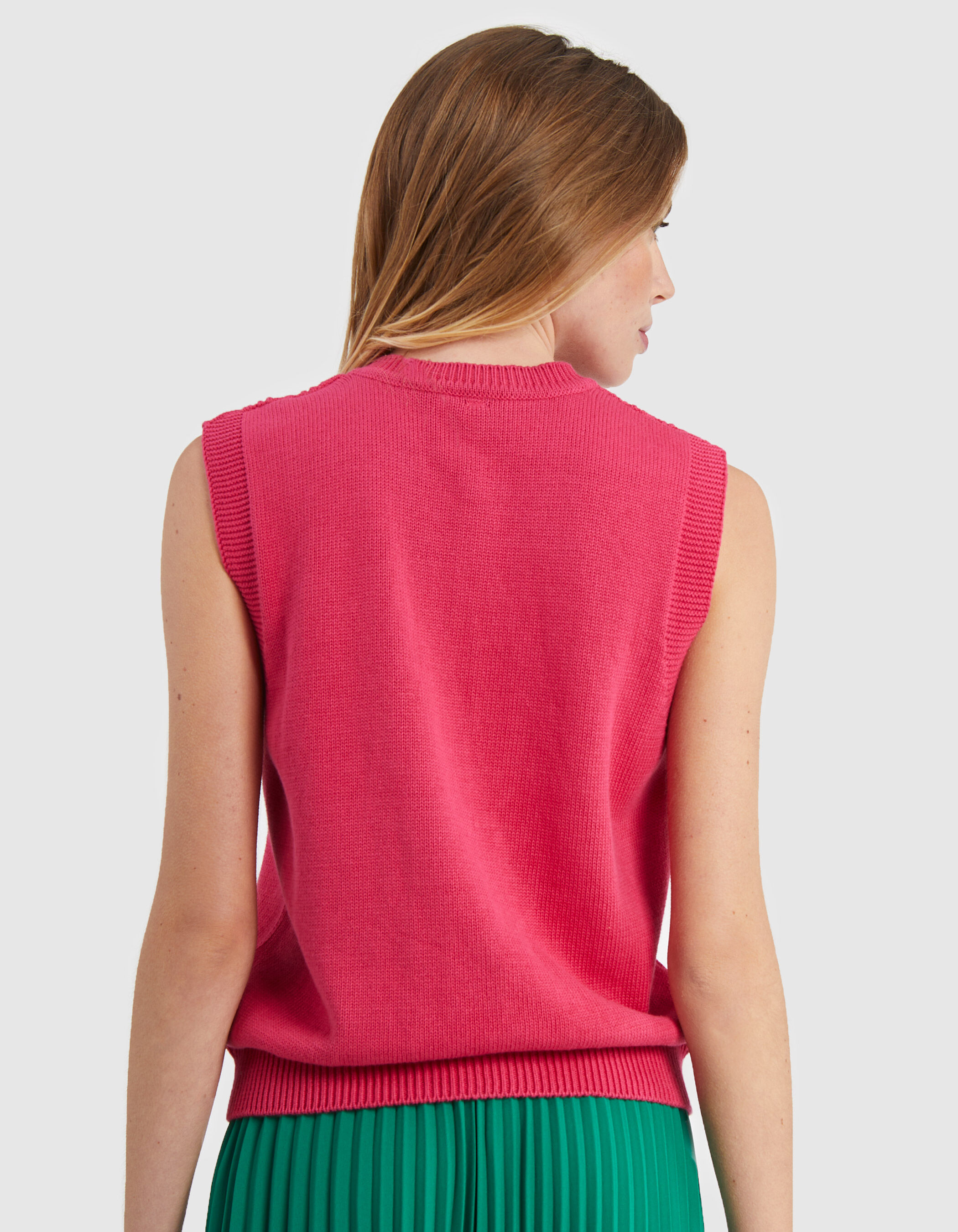Tricot trui zonder discount mouwen