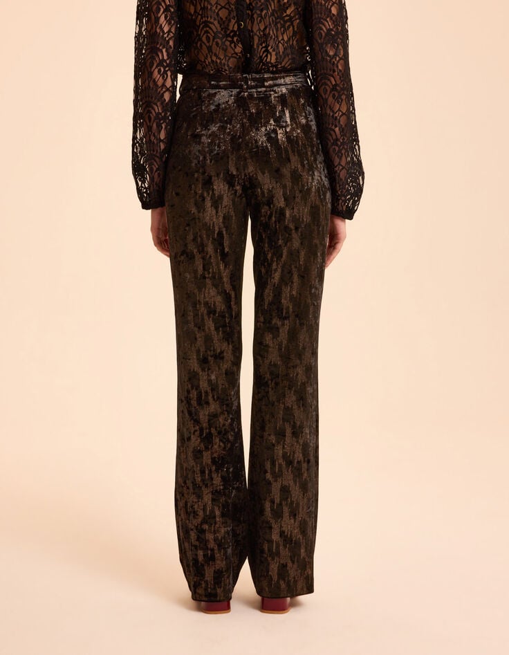 Pantalón negro terciopelo tachista I.Code-3