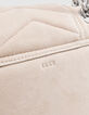 Damen-Tasche THE 1. SEASONALS Kreidewei&szlig; Leder gesteppt M-9