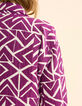 Veste violine jacquard motif graphique I.Code-5