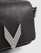 Die 111 Romy Tasche schwarz Leder metalleries silber Damen-5