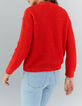 Aprikosefarbene Zierstrickjacke I.Code-4