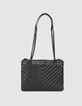 Damen-Clutch 1440&nbsp;Reporter schwarz perforiertes Leder-1