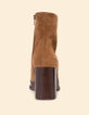 Schwarze Stiefeletten mit Absatz aus Veloursleder I.Code-4