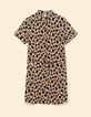 Robe beige imprimé léo floral I.Code-8