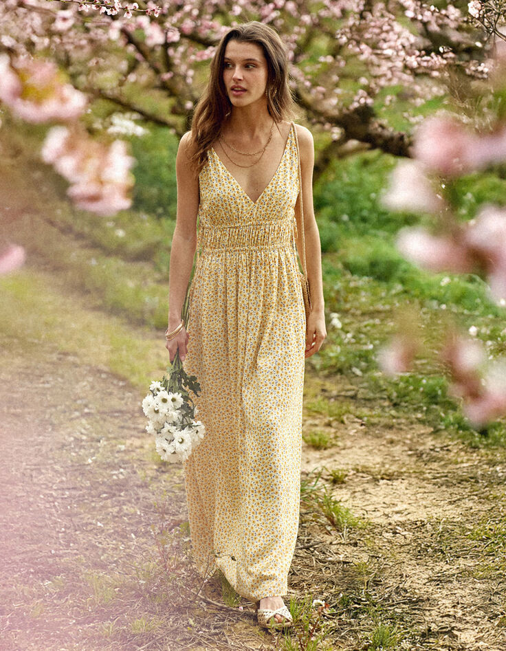 Robe longue imprimé fleuri I.Code-10