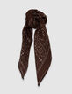 Quadratischer brauner Bandana-Schal Herren-1