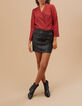 Blouse grenat à motifs foil or I.Code-5