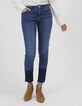 Slim fit blauwe jeans met gecontrasteerde franjes onderaan I.Code-3