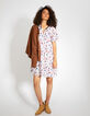 I.Code off-white Floral Preppy print dress-6