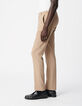 Pantalones de traje beige oscuro seersucker para Hombre-4