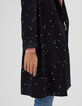 Schwarzer Trenchcoat, dezenter Fleckenprint I.Code-5