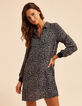 Robe noire imprimé cachemire plissé dos I.Code-3