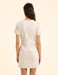 Robe en jean écru surpiqûres ocre I.Code-5