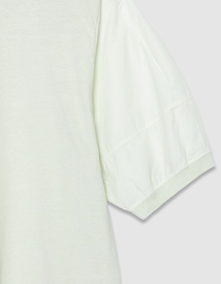 Gr&uuml;nes Damen-Shirt aus Biobaumwolle in &Uuml;bergr&ouml;&szlig;e-8