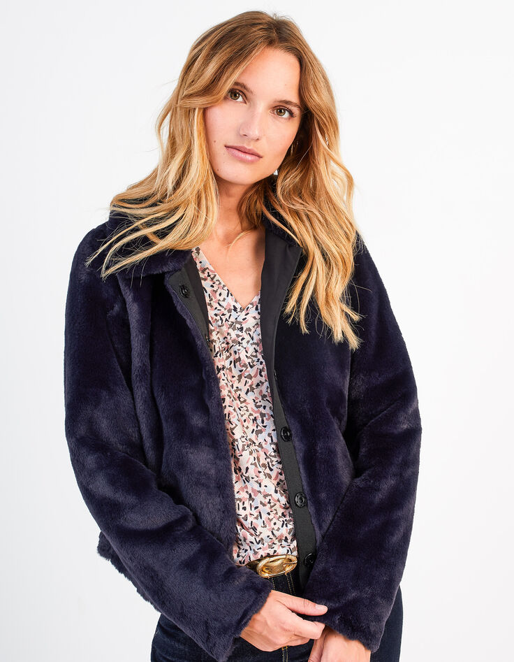 Manteau court night blue I.Code-5 Manteau court night blue I.Code-5