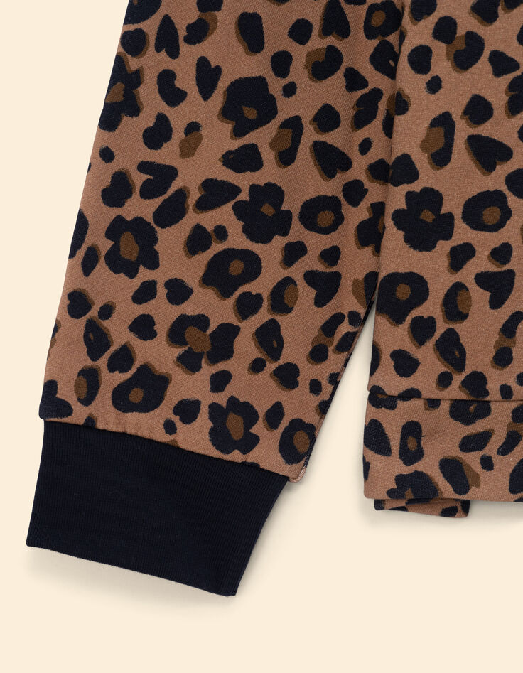 Leoparden-Sweatshirt mit Herz-Stickerei I.Code-8