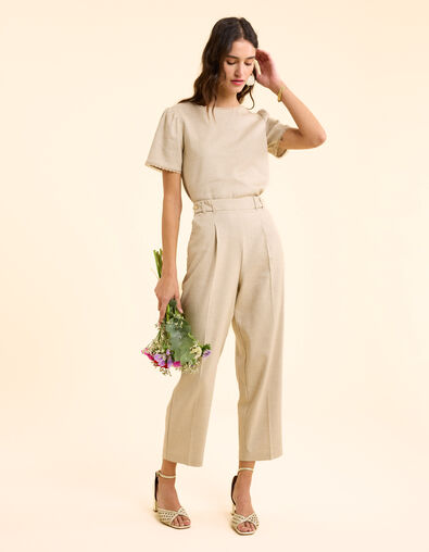 Pantalon de costume beige doré I.Code