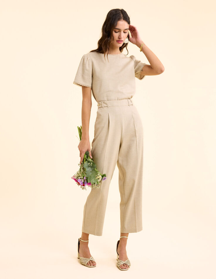 Pantalon de costume beige doré I.Code-1